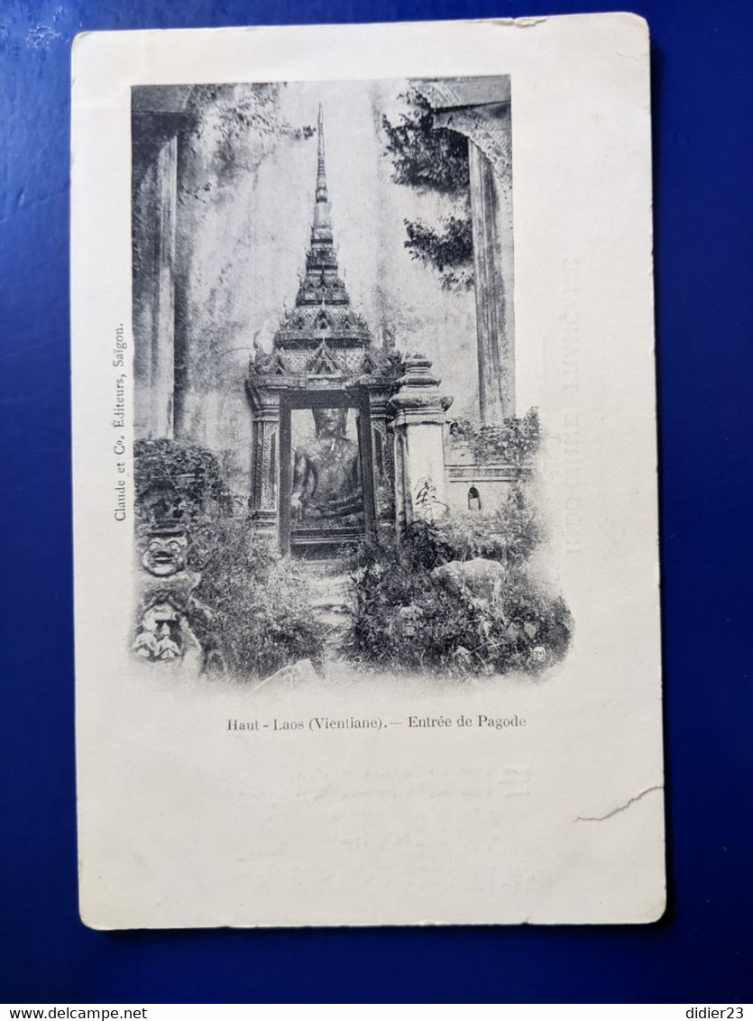 HAUT LAOS ENTREE DE LA PAGODE  INDOCHINE FRANCAISE - Laos