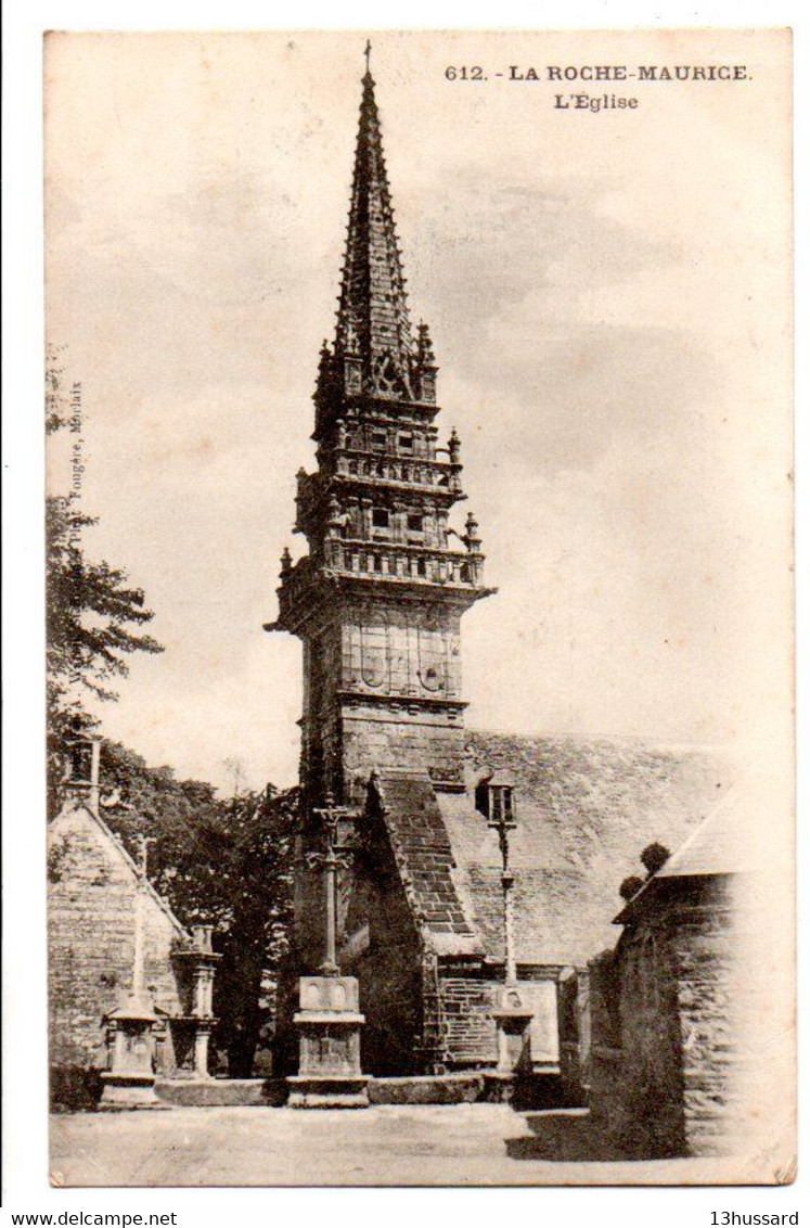 Carte Postale Ancienne La Roche Maurice - L'Eglise - La Roche-Maurice