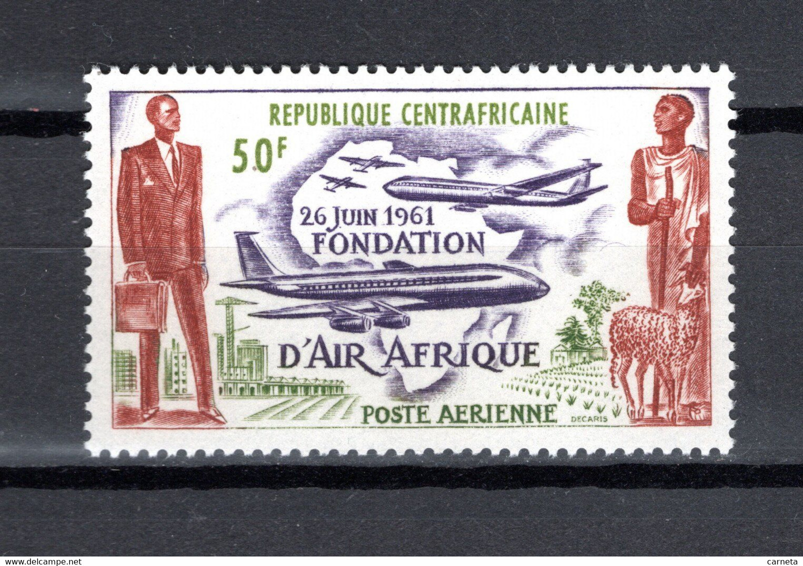CENTRAFRIQUE PA N° 5 NEUF SANS CHARNIERE COTE 1.20€  AIR AFRIQUE - República Centroafricana