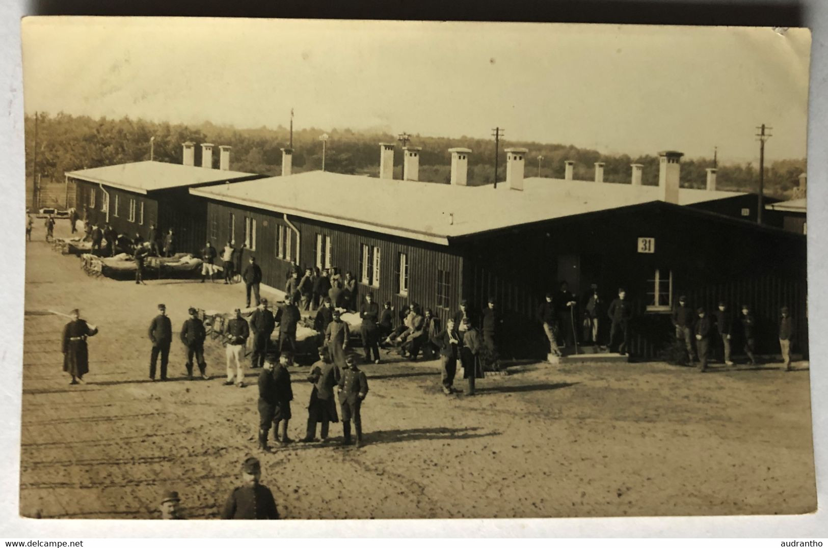 Carte Photo Camp De Prisonniers De WHAN Guerre 14-18 Luciene Mauduit Saint Pierre Du Regard Gefangenenlager - 1914-18