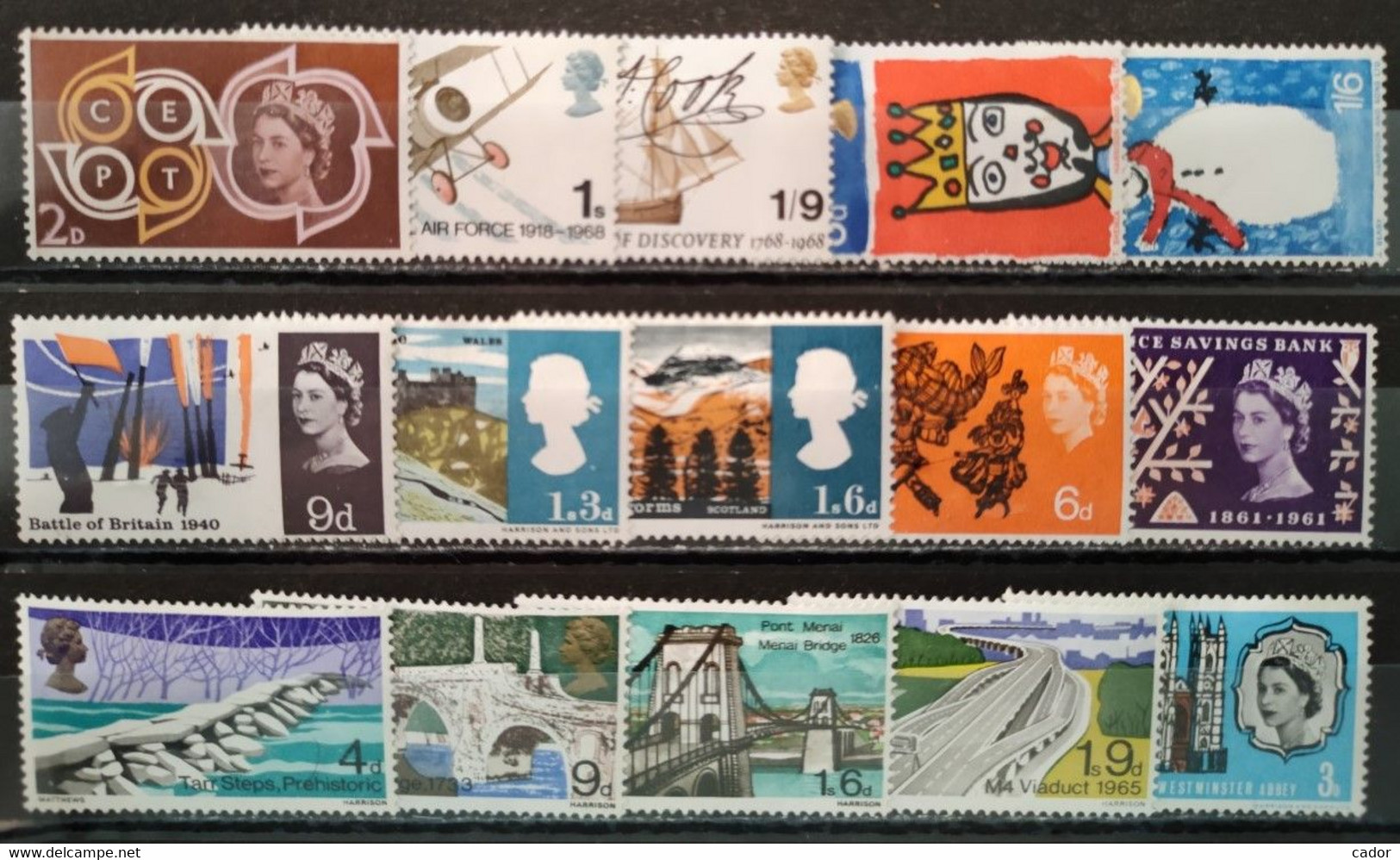 GRANDE-BRETAGNE  Lot 50 Timbres (35 O / 15 * - Voir Scan) - Collections