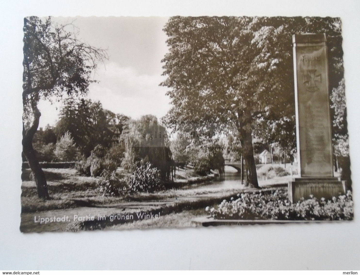 D189368  Lippstadt Partie  Im Grünen Winkel  -Für Uns   Weltkrieg Denkmal  1914-18 - Lippstadt