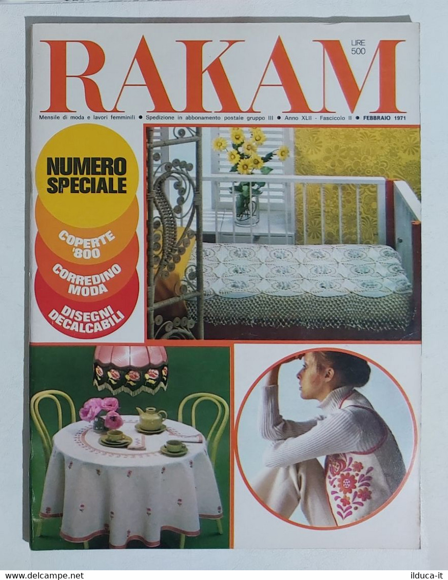 08642 Rivista Ricamo Moda 1971 - Rakam A. XLII N. 2 - Rusconi - Fashion