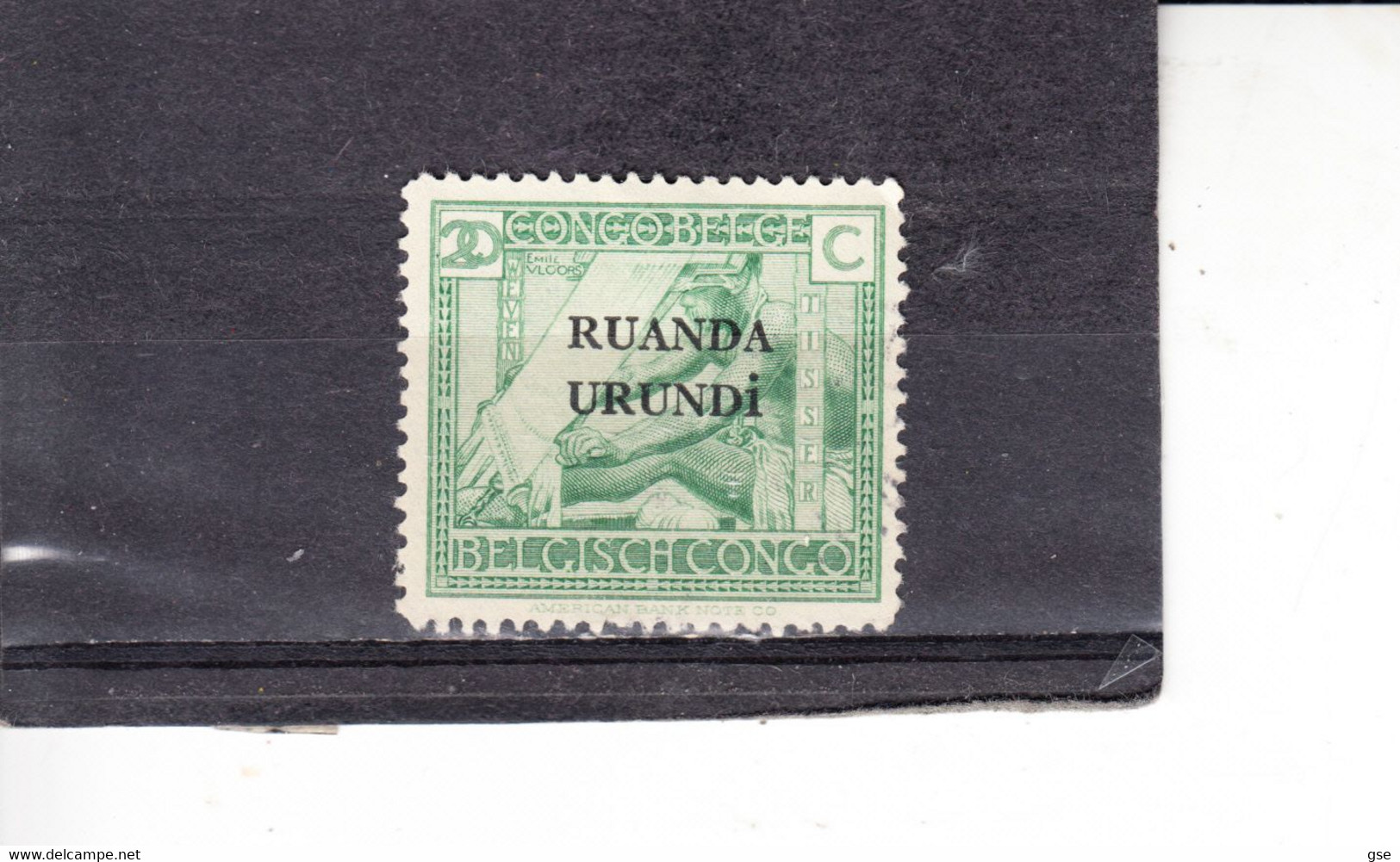 RUANDA  1924-5 - Yvert  53° - Soprastampato - Used Stamps