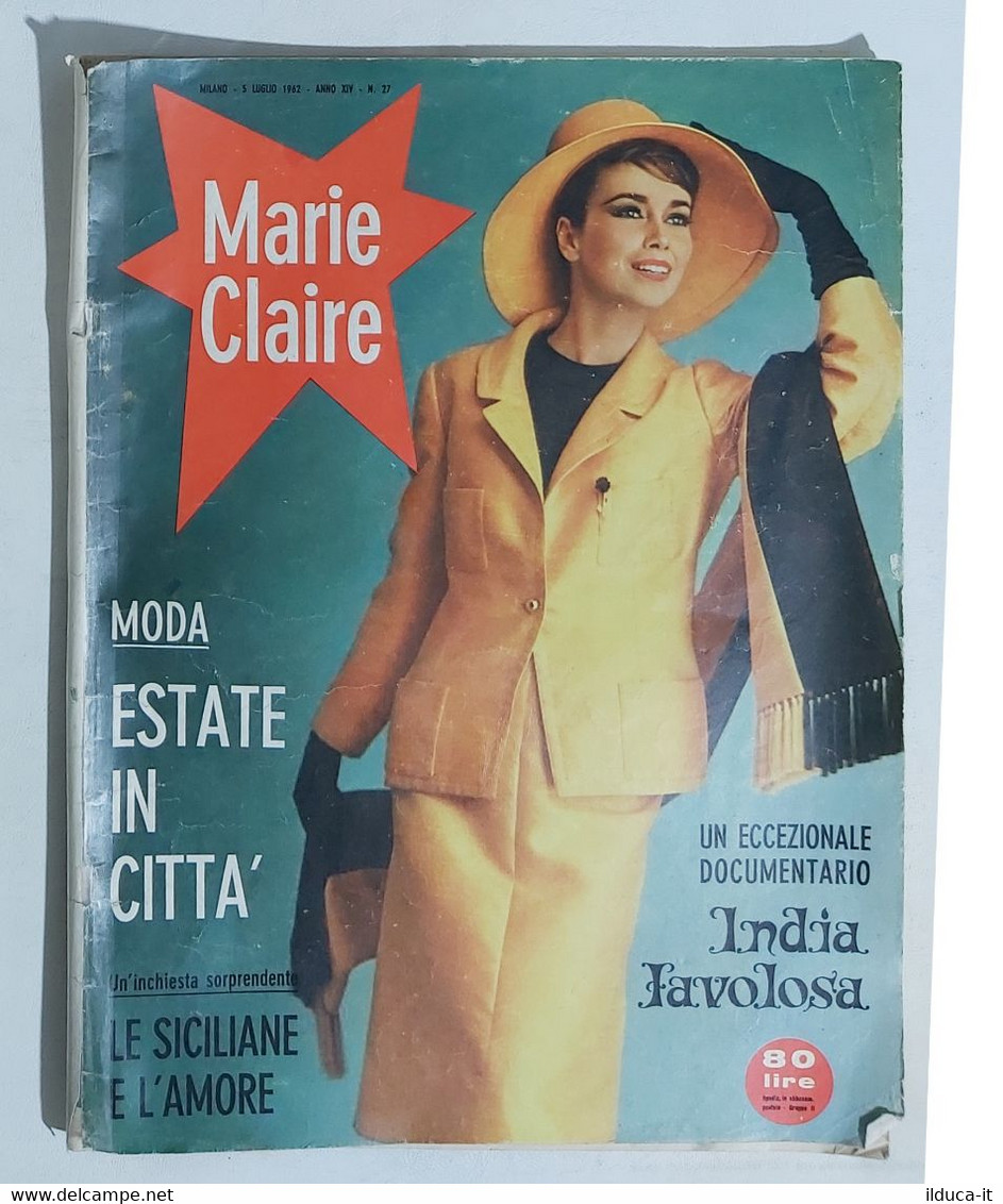 09761 MARIE CLAIRE 1961 A. XIV N. 27 - India / Sophia Loren / Hitchcock - Fashion