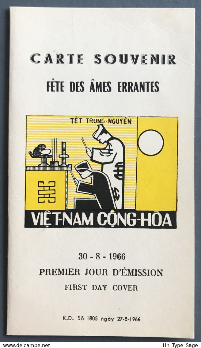 Viêt-Nam, Carte Souvenir Fête Des Âmes Errantes 30.8.1966 - (A486) - Viêt-Nam