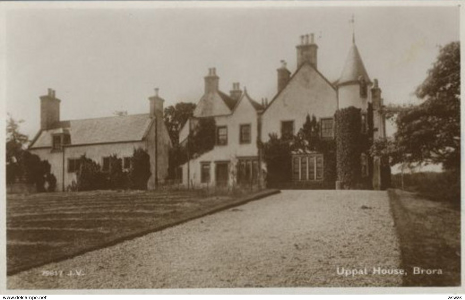 RPPC: UPPAT HOUSE, BRORA, CANMORE ~ Published By A.PAUL & SON, BRORA ~ Destroyed By Fire 2007 - Sutherland