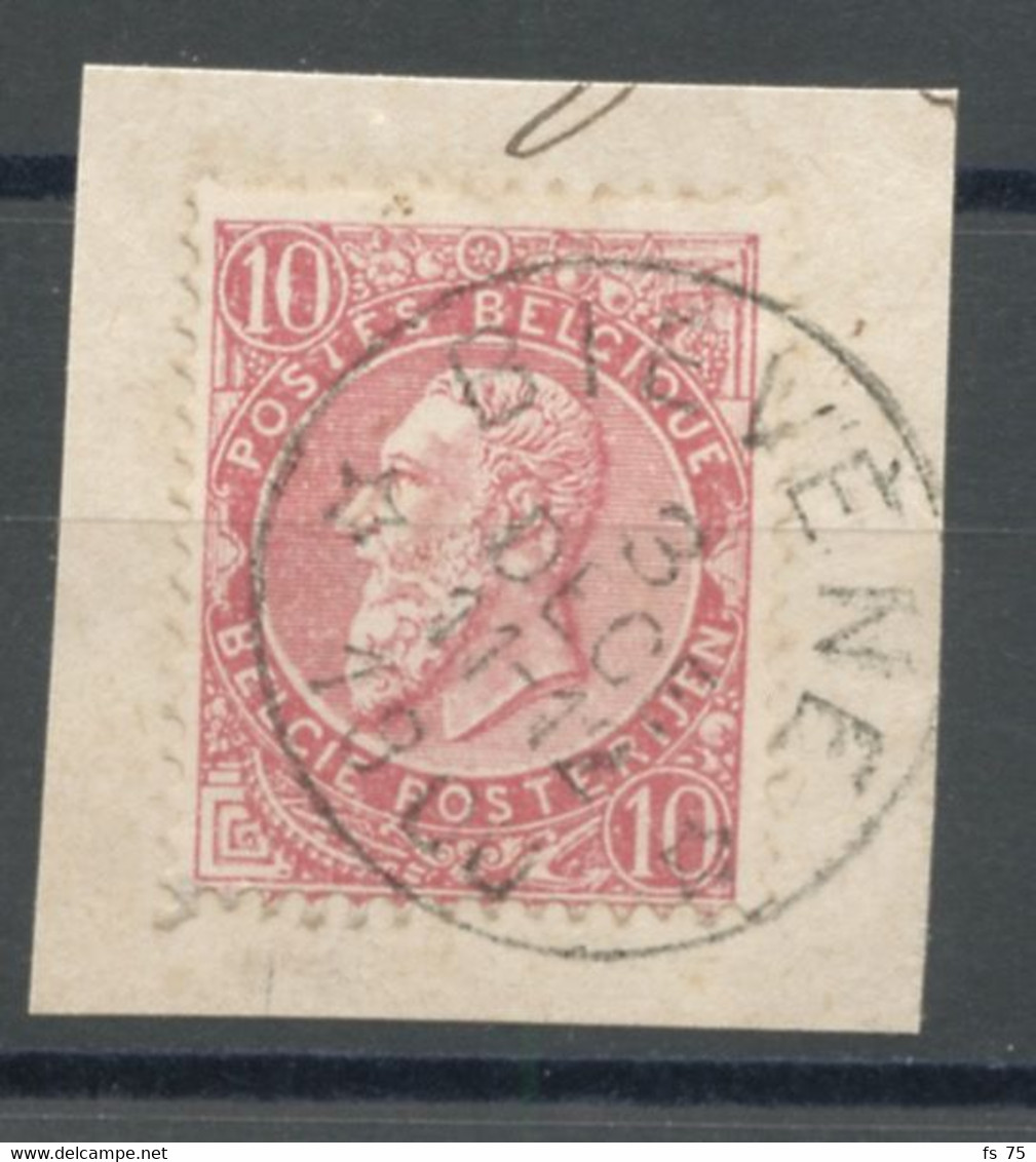 BELGIQUE - COB 58 - 10C ROSE RELAIS A ETOILES BIEVENE - 1893-1900 Thin Beard