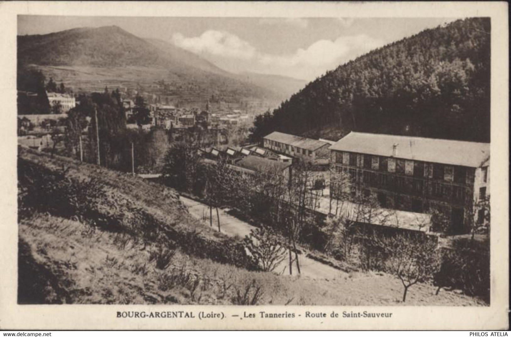 CP CPA Bourg Argental Loire Les Tanneries Route De St Saint Sauveur YT 713 Marianne Gandon CAD 1945 - Bourg Argental