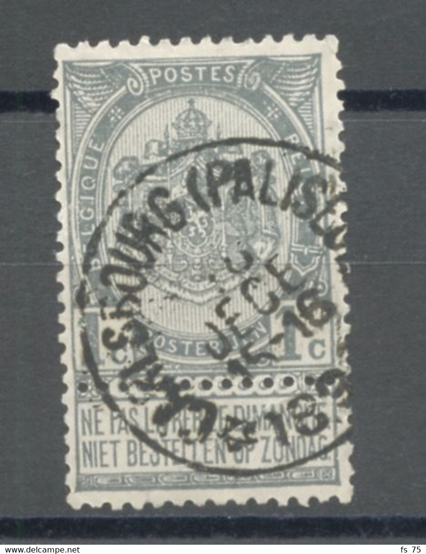 BELGIQUE - COB 53 - 1C GRIS RELAIS A ETOILES CARLSBOURG (PALISEUL) - 1893-1907 Coat Of Arms