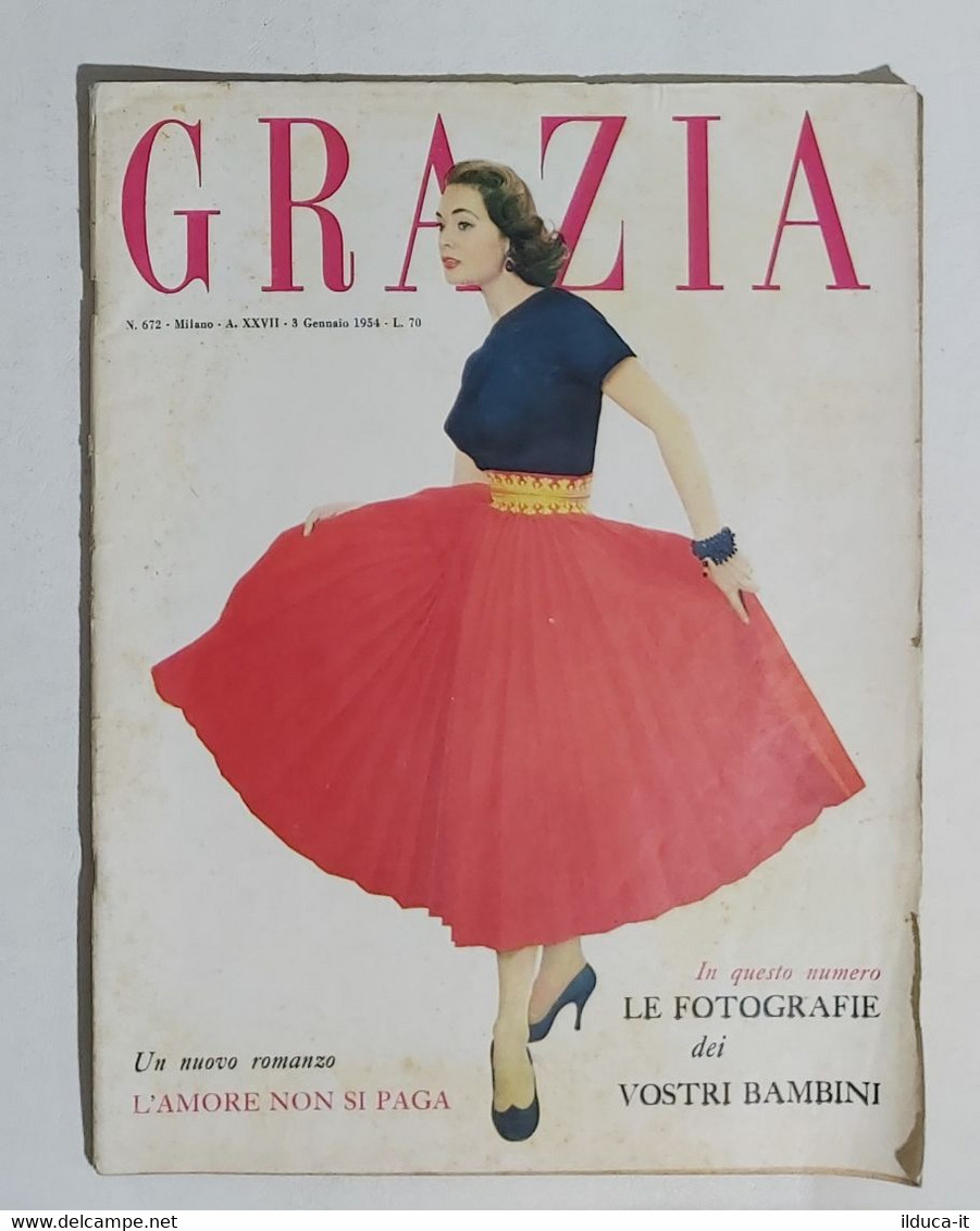 11982 GRAZIA A. XXVII N. 672 - 1954 - Fotografie Bambini / Sala Medico - Fashion