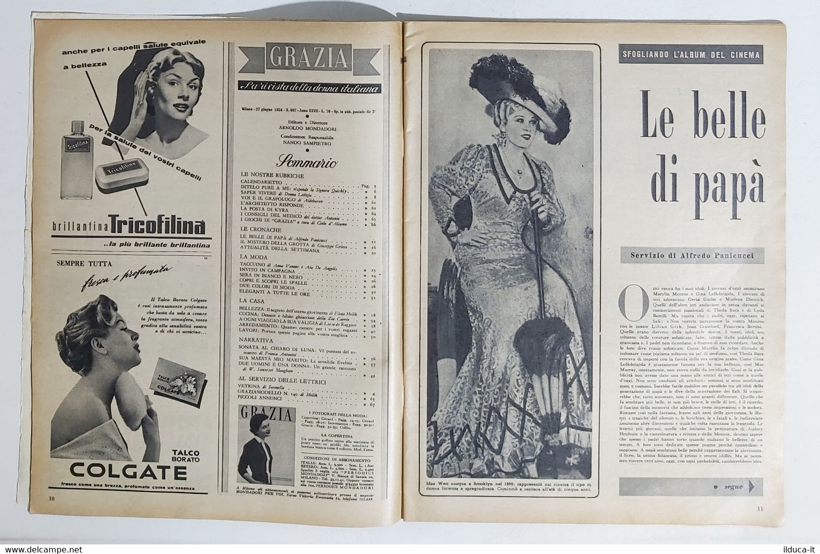 11985 GRAZIA A. XXVII N. 697 - 1954 - L'Album Del Cinema - Fashion
