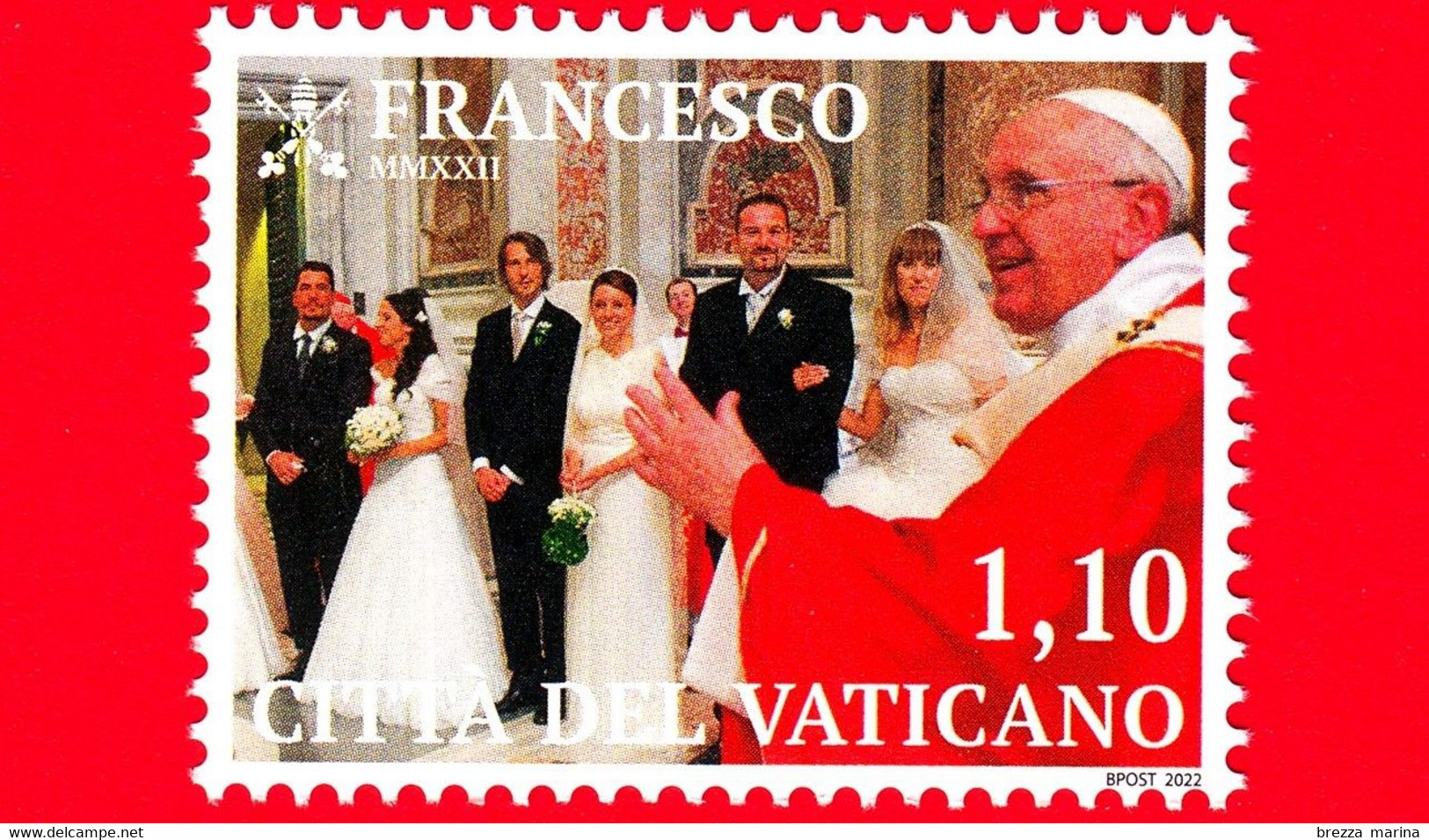 Nuovo - MNH - VATICANO - 2022 - Pontificato Di Papa Francesco MMXXII – Anno Della Famiglia - Matrimonio - 1.10 - Neufs