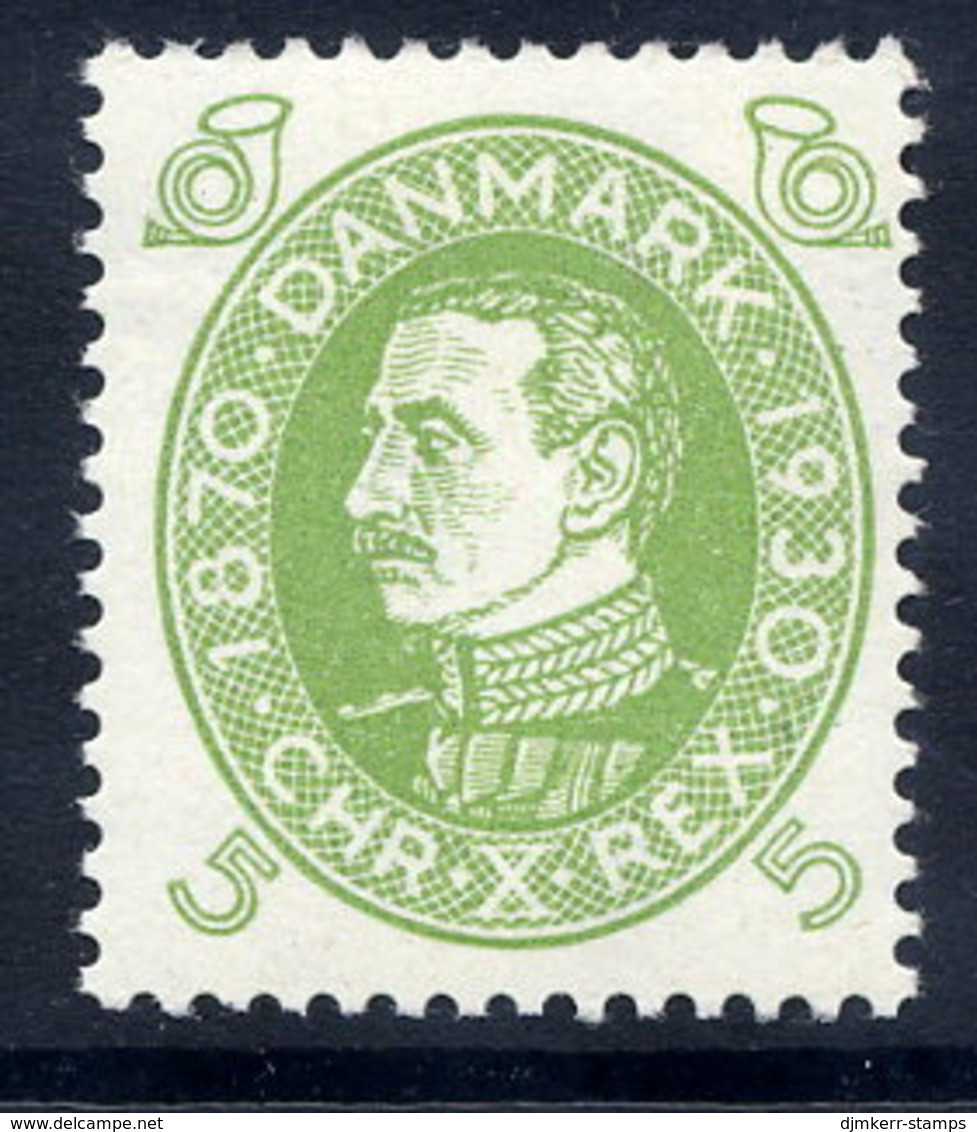DENMARK 1930 Birthday Of King Christian X 5 Øre MNH / **.  Michel 185 - Unused Stamps