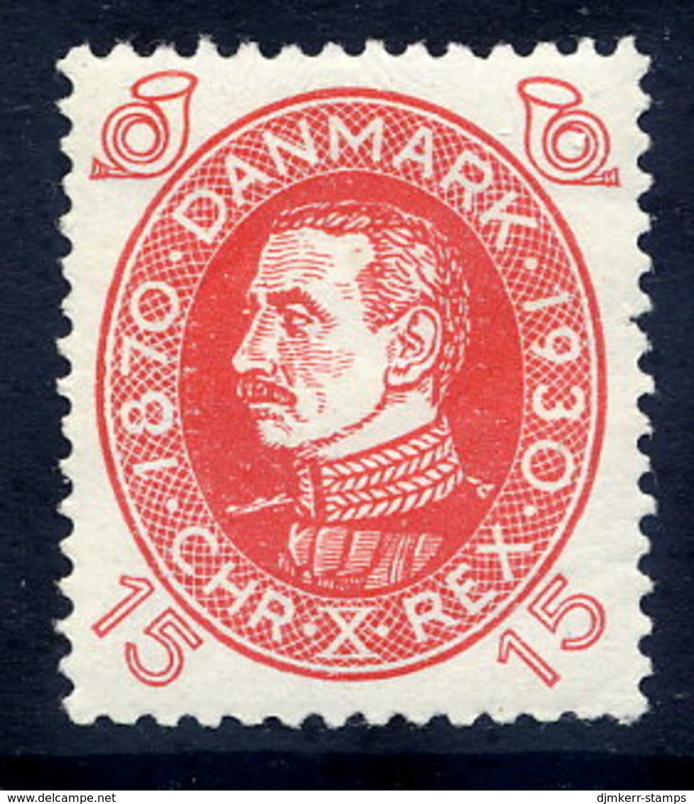 DENMARK 1930 Birthday Of King Christian X 15 Øre MNH / **.  Michel 189 - Unused Stamps