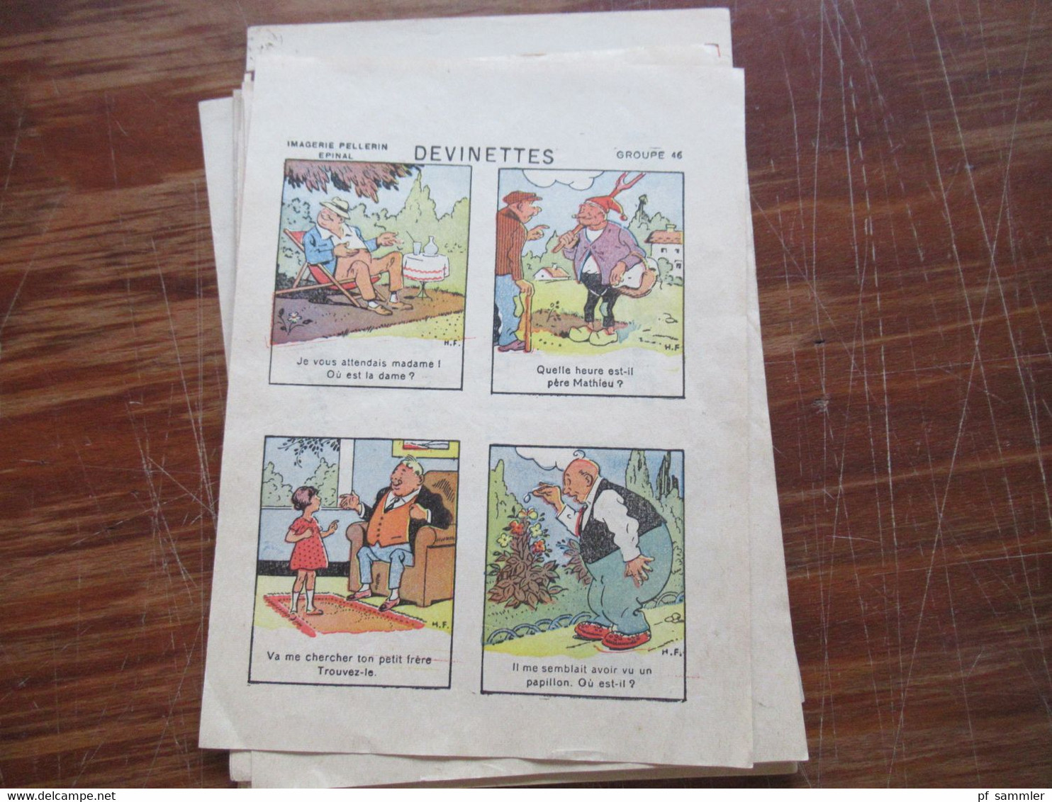 Frankreich Devinettes Sammlung Mit 23 Stück / Verschiedene Motive Ca. 1940 / 50er Jahre - Autres & Non Classés