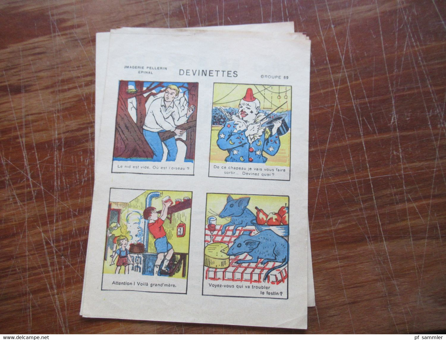 Frankreich Devinettes Sammlung mit 23 Stück / verschiedene Motive ca. 1940 / 50er jahre