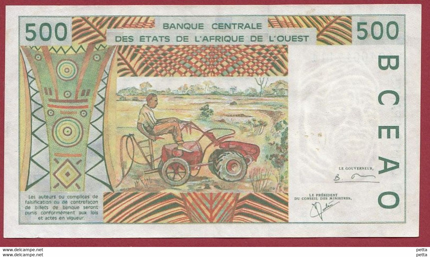 Sénégal 500 Francs 2001 (Sign 30) Dans L 'état - Senegal
