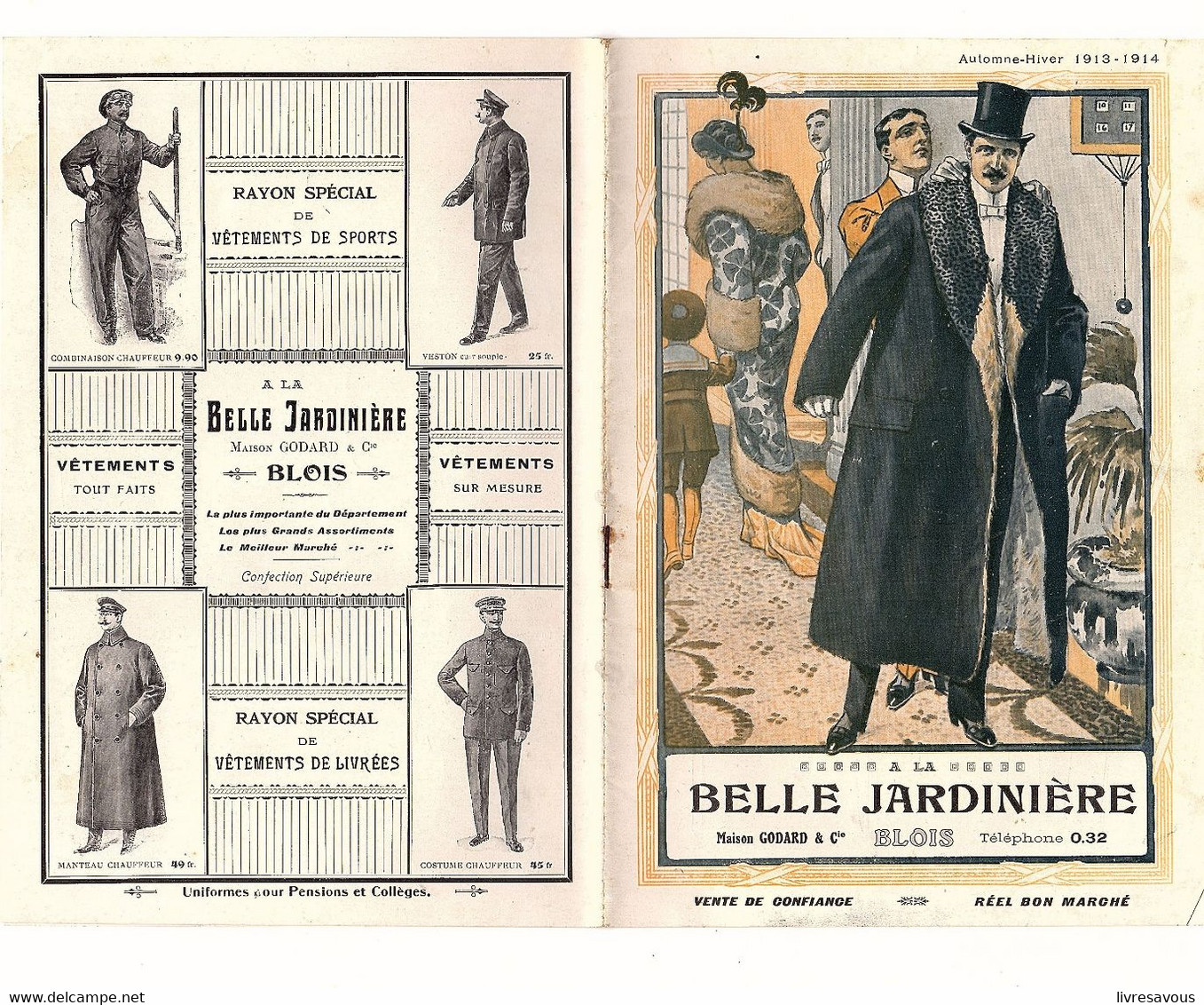 Mode Automne Hiver 1913-1914 A LA BELLE JARDINIÈRE Maison Godard & Cie à Blois - Designermode