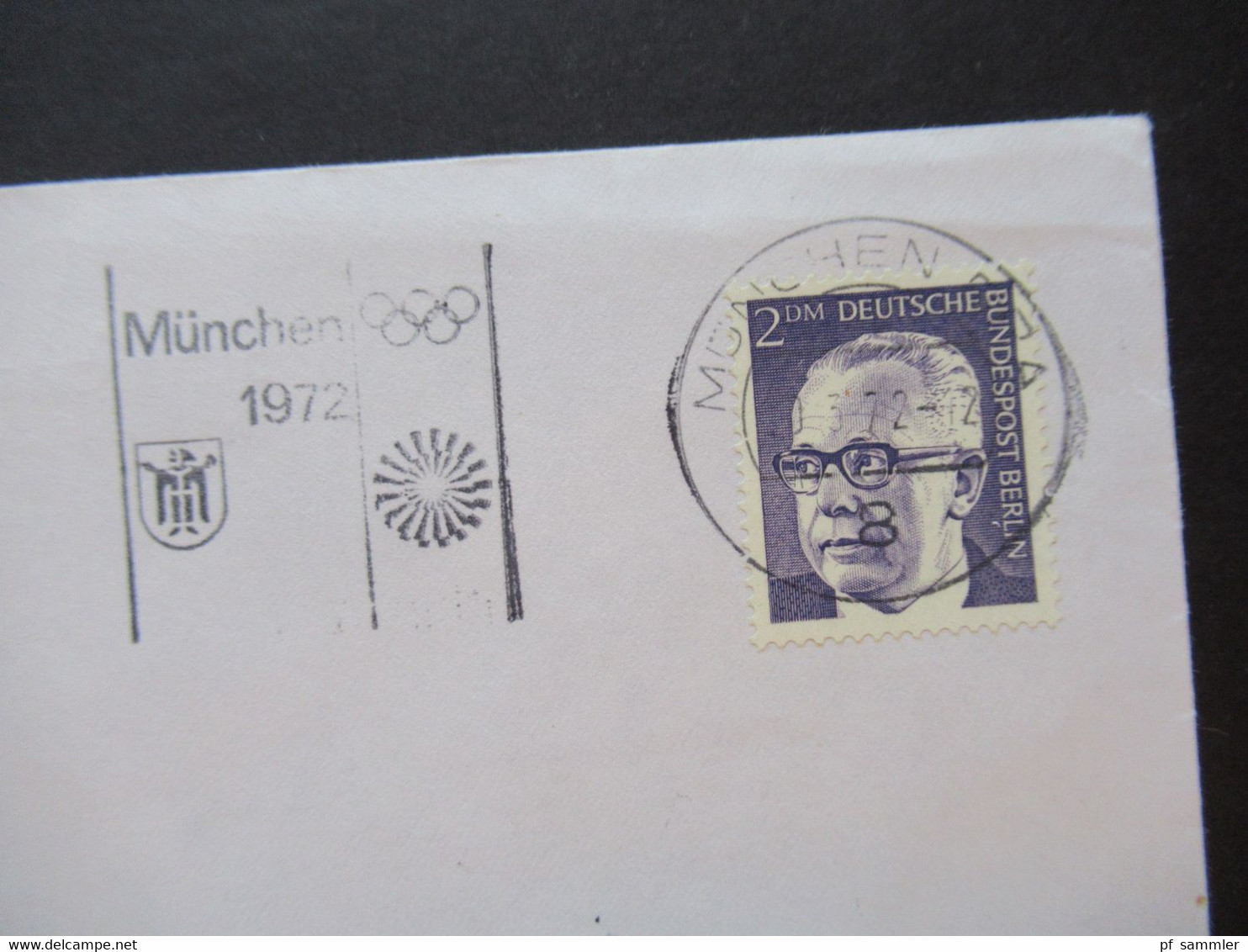 Berlin (West) 1972 Freimarken Gustav Heinemann Nr. 370 EF Fernbrief München - Berlin Mit Eilzustellung Expres - Cartas & Documentos