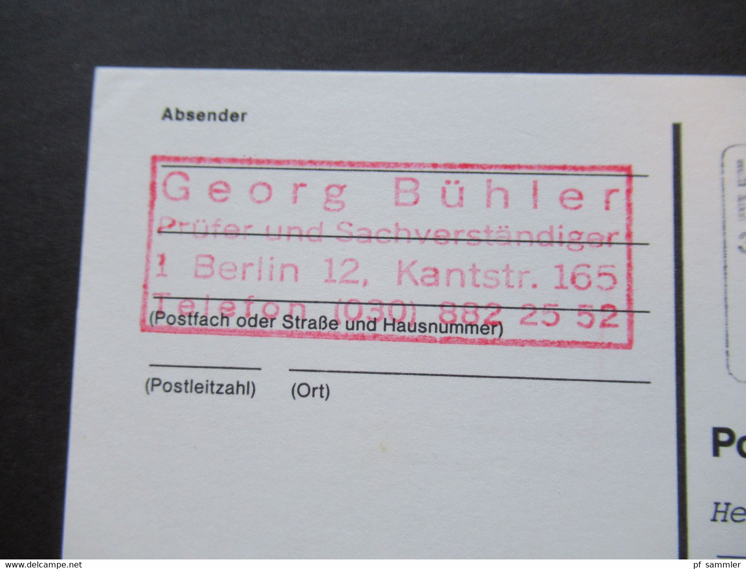 Berlin (West) 1981 Michel Nr.639 EF PK Von Georg Bühler Prüfer Und Sachverständiger Berlin 12 Nach Belgien Gesendet - Storia Postale