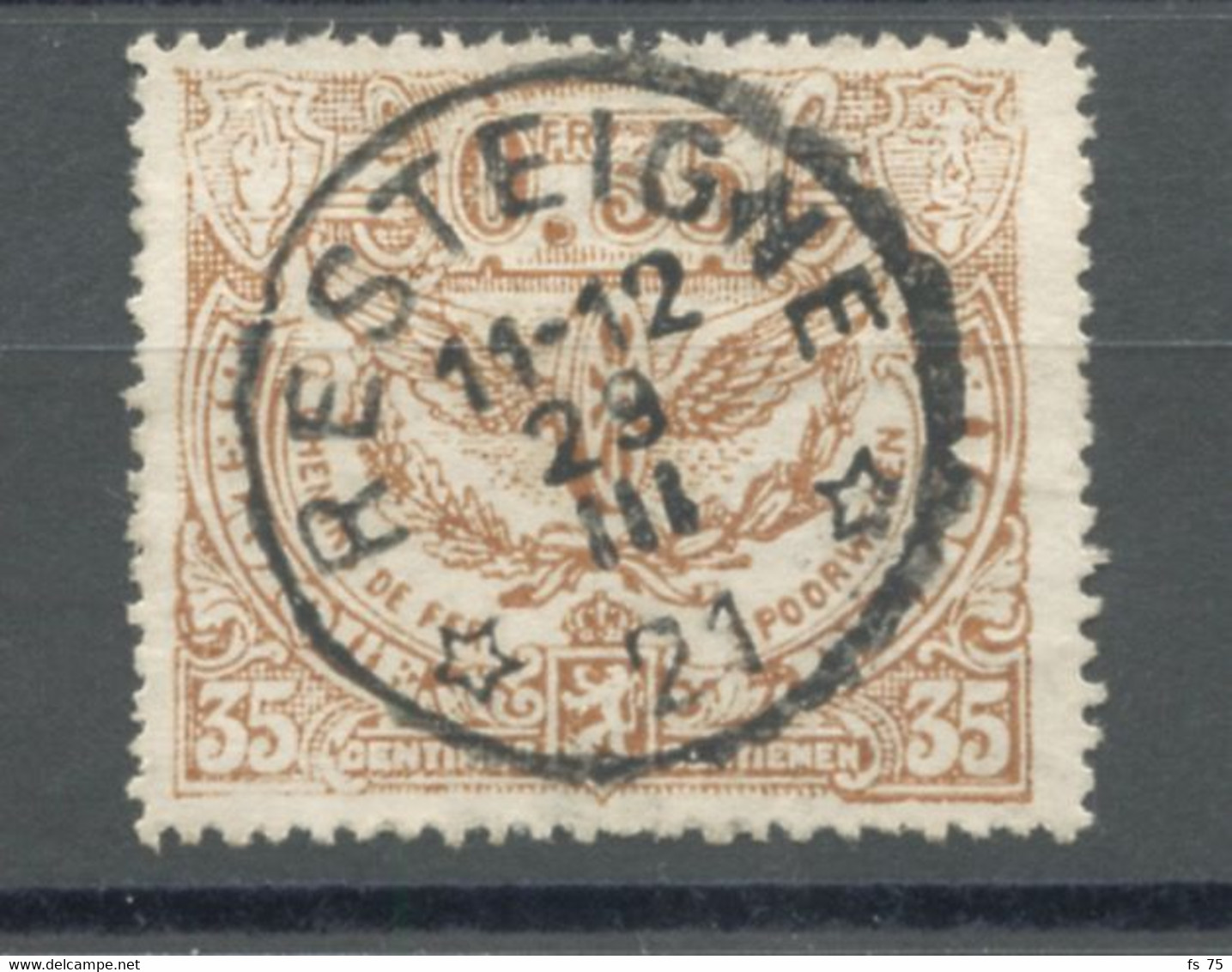 BELGIQUE - COB TR 105 - 35C BRUN RELAIS A ETOILES RESTEIGNE - Used Stamps
