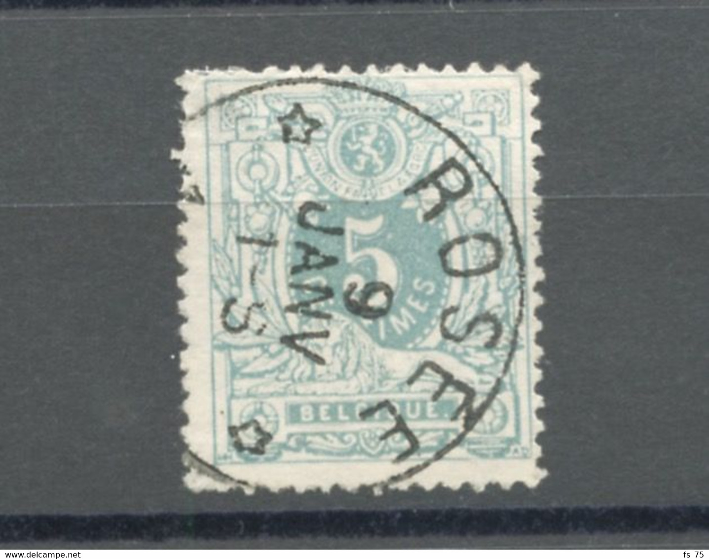 BELGIQUE - COB 45 - 5C VERT RELAIS A ETOILES ROSEE - 1869-1888 Lion Couché (Liegender Löwe)
