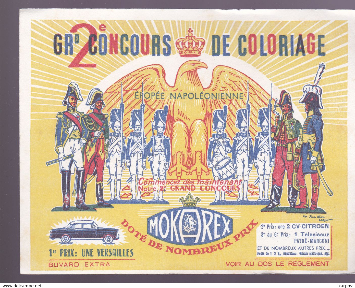 BUVARDS - 2e GRAND CONCOURS DE COLORIAGE - MOKAREX - Café & Thé