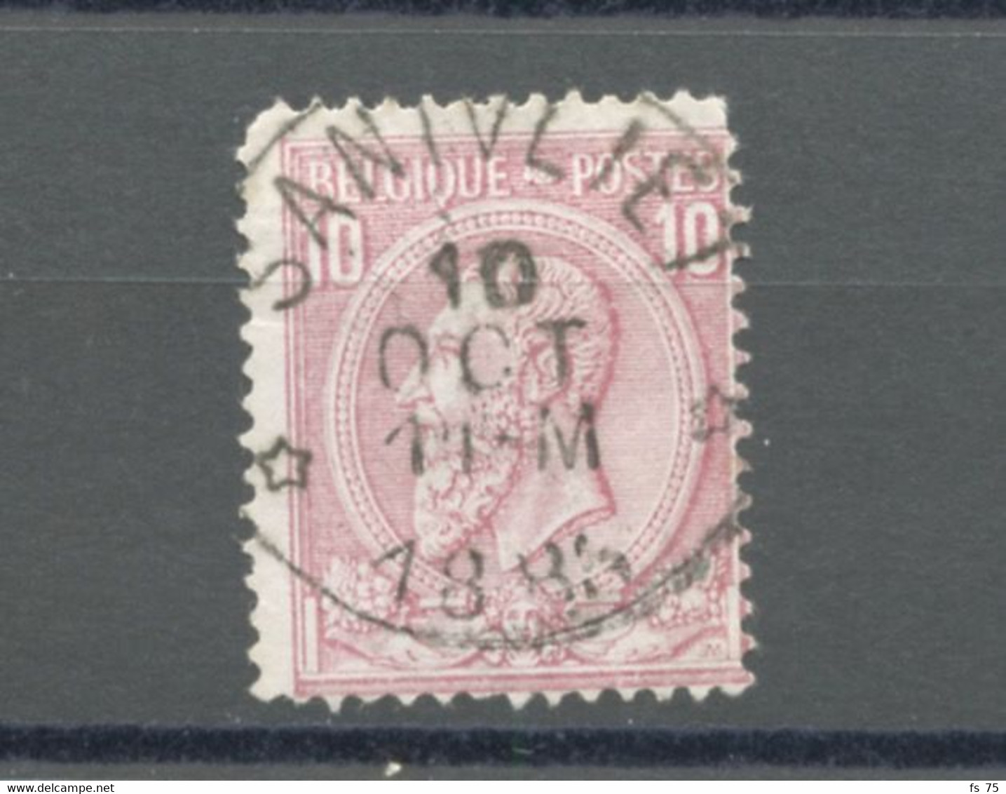 BELGIQUE - COB 46 - 10C ROSE RELAIS A ETOILES SANTVLIET - 1869-1883 Leopold II