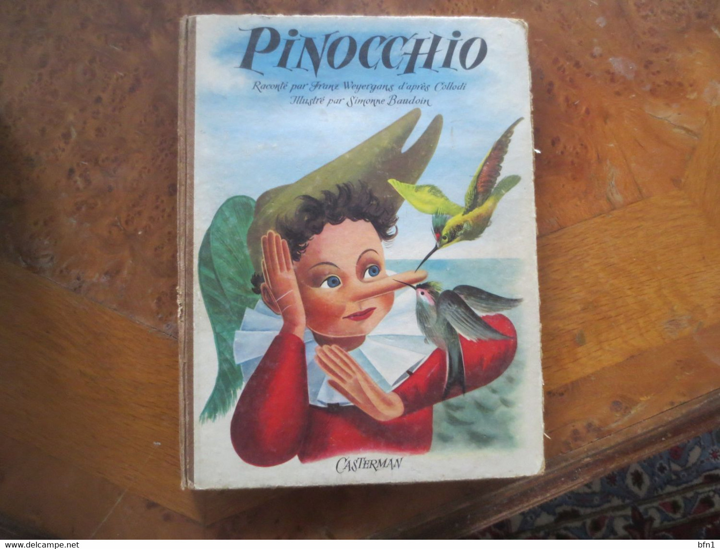 Pinocchio / Casterman 1954 / Toilé / Les Albums De L'age D'or / Collodi -Illustré Par SIMONNE BAUDOIN - Casterman