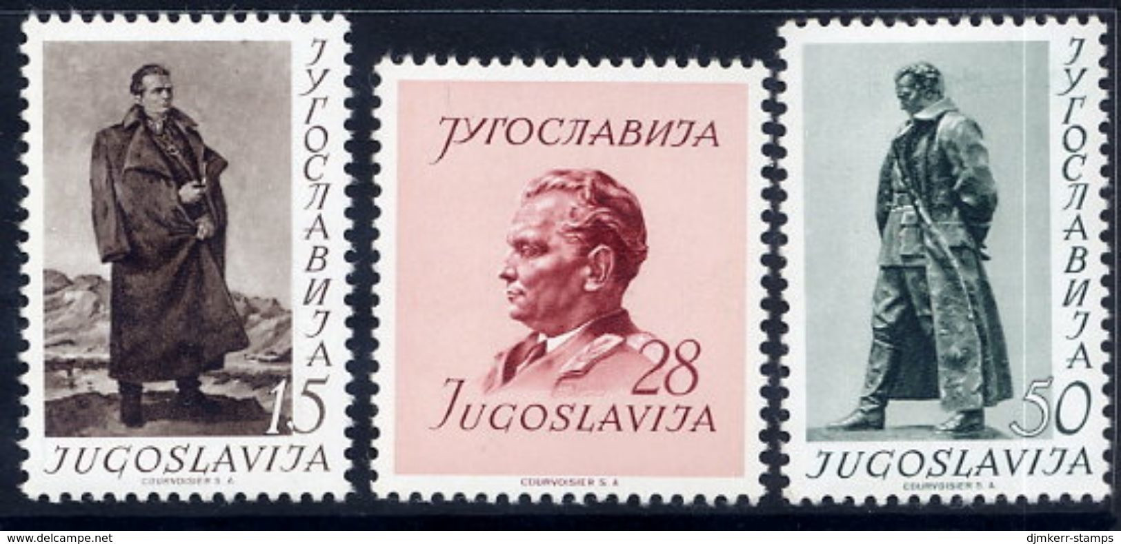 YUGOSLAVIA 1952 60th Birthday Of Tito  MNH / **.  Michel 693-95 - Unused Stamps