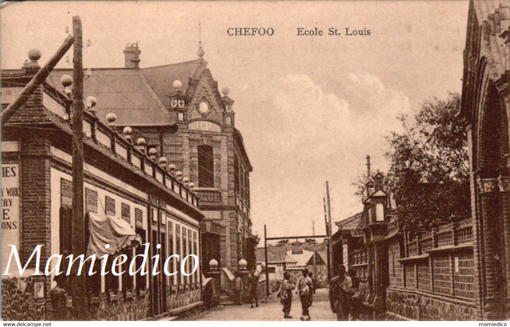 CHINE -- TCHE-FOU Ou CHEFOO (Ecole St Louis) (Bureau Français De Chine En 1898) Carte écrite En Juin 1912. 2 Scans - China