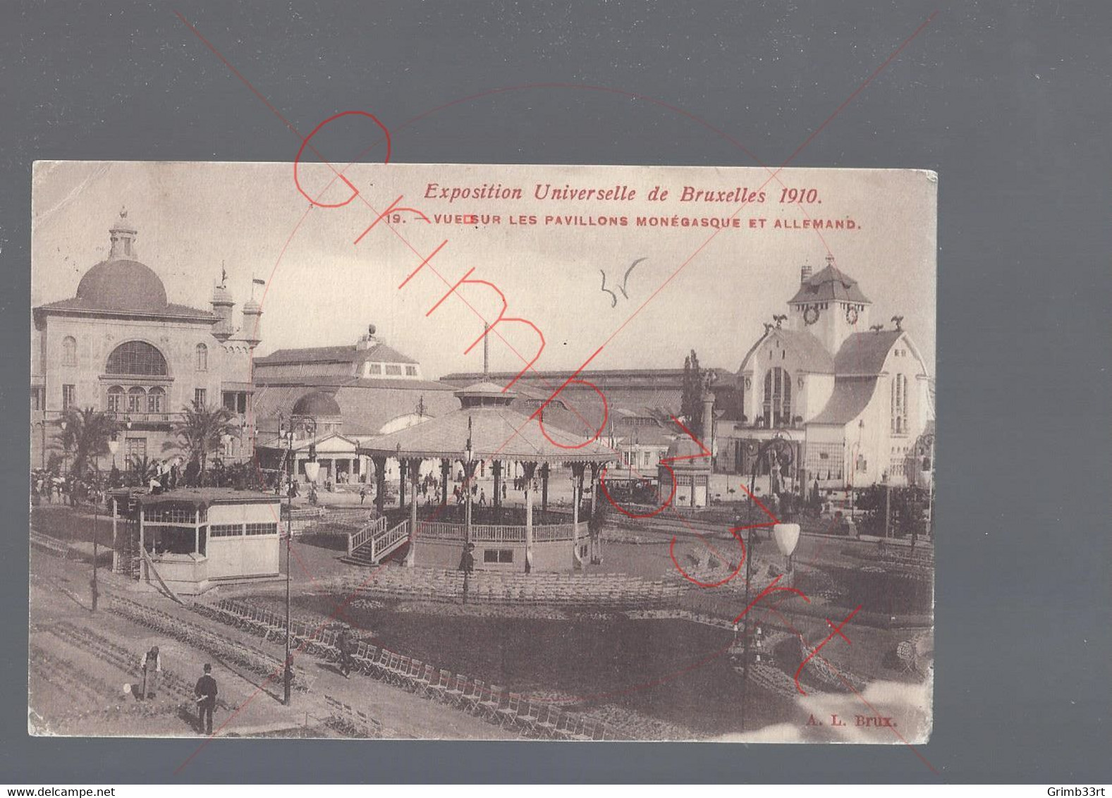 Bruxelles - Expo 1910 - Vue Sur Les Pavillons Monégasque Et Allemand - Postkaart - Fêtes, événements