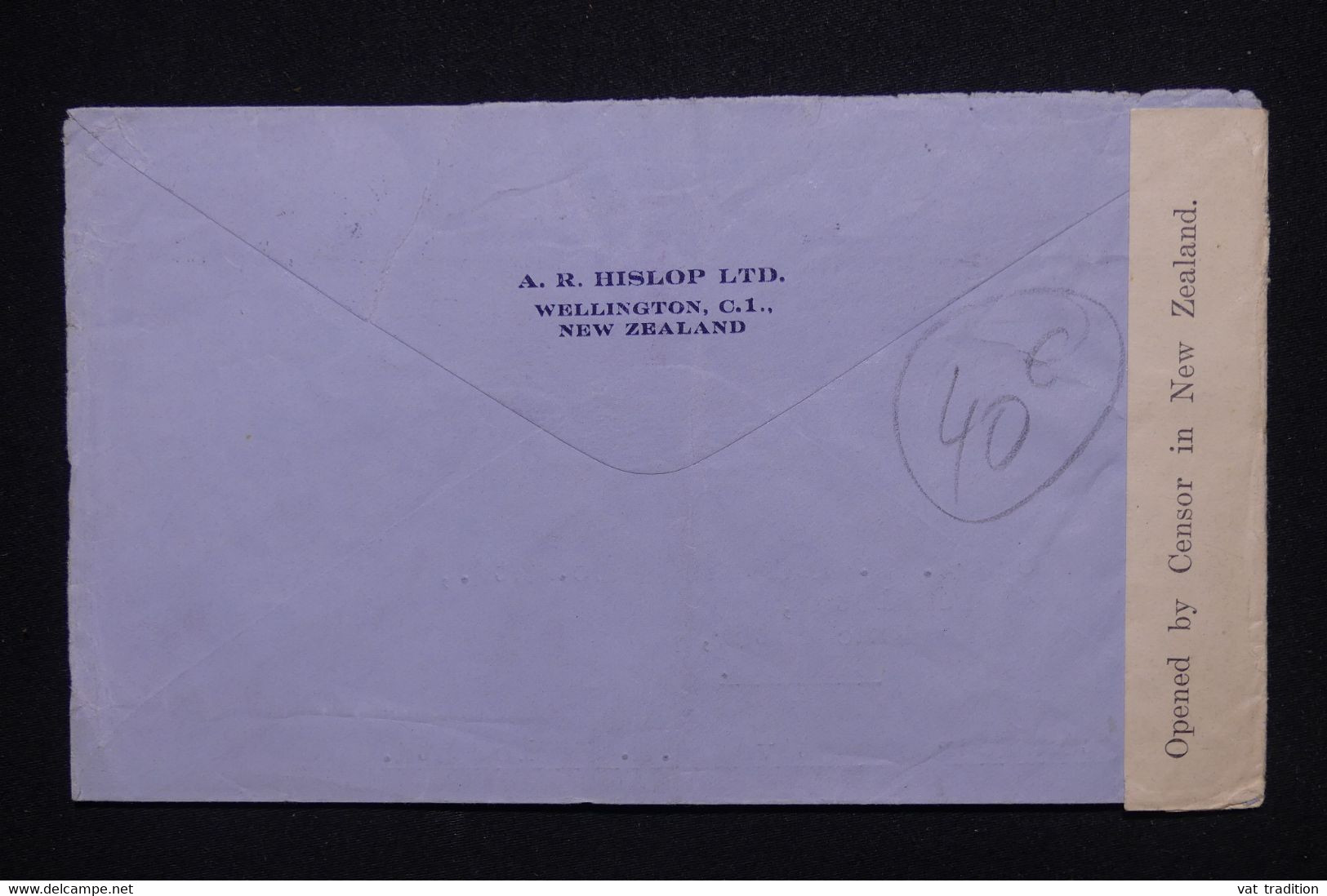 NOUVELLE ZÉLANDE - Enveloppe De Wellington Pour Manchester En 1942 Avec Contrôle Postal - L 118739 - Cartas & Documentos