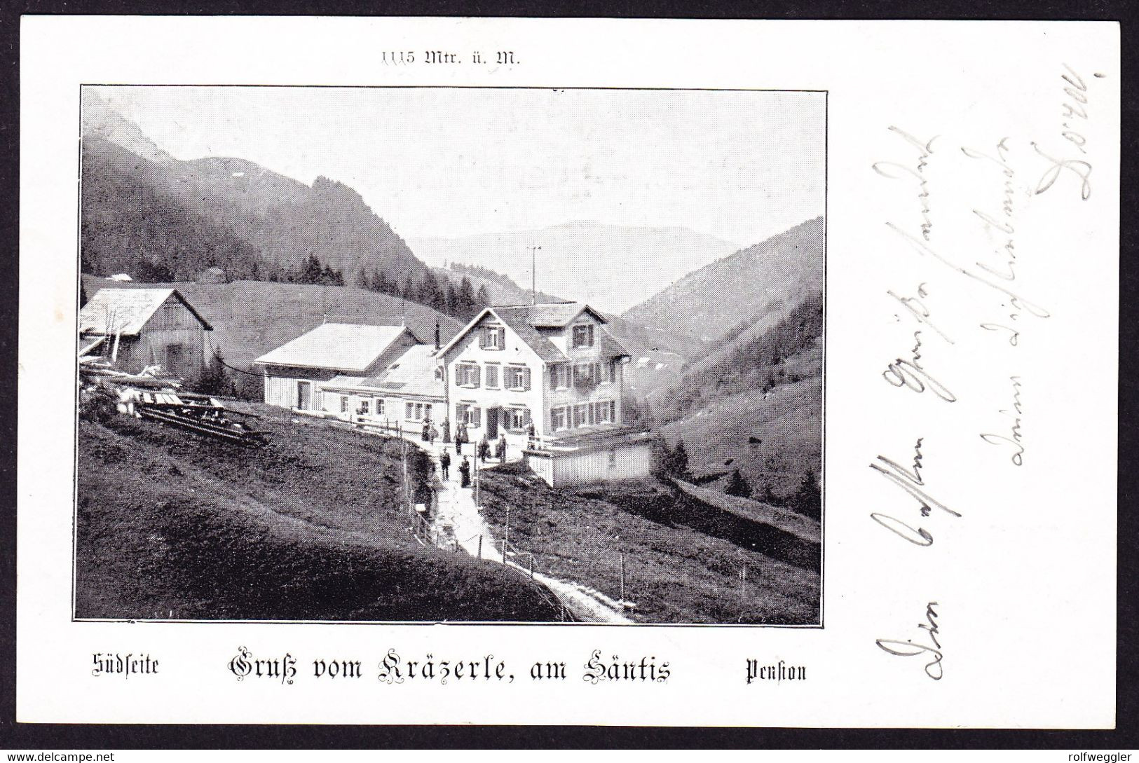 1903 AK: Gruss Vom Kräzerle Am Säntis. Gestempelt Urnäsch Nach Zürich Gelaufen. - Urnäsch