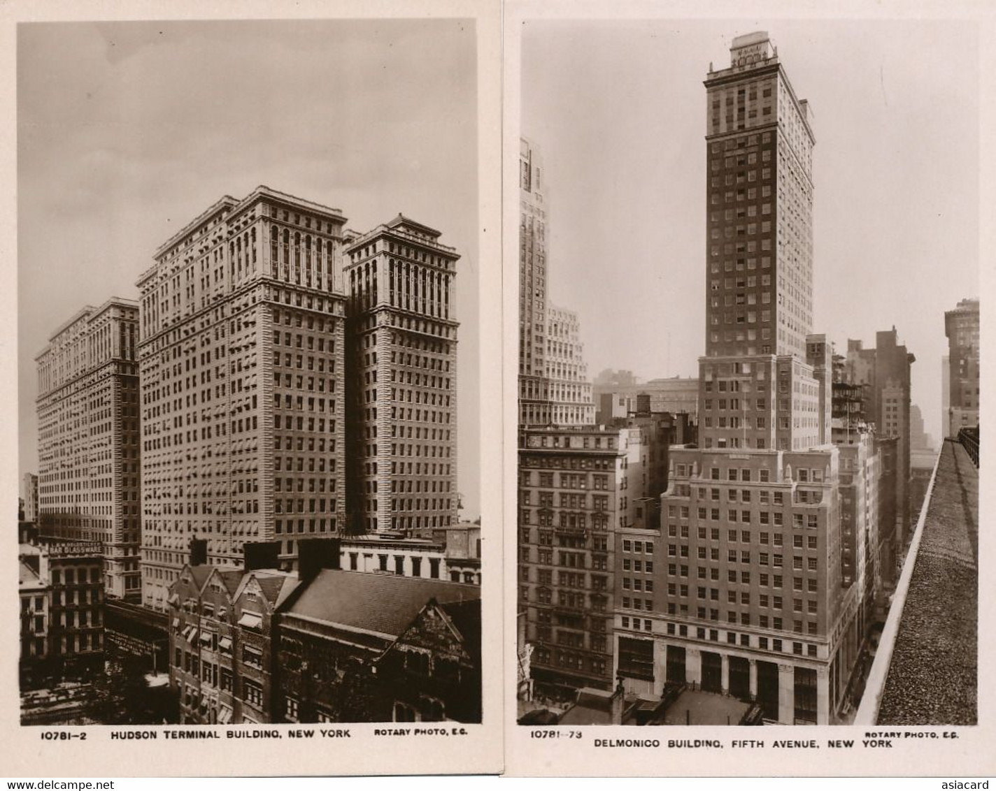 Real Photo  6 Cards Ritz Tower French Building Delmonico Hudson Terminal , Grand Central Railway , St Ellis Aerial View - Autres Monuments, édifices