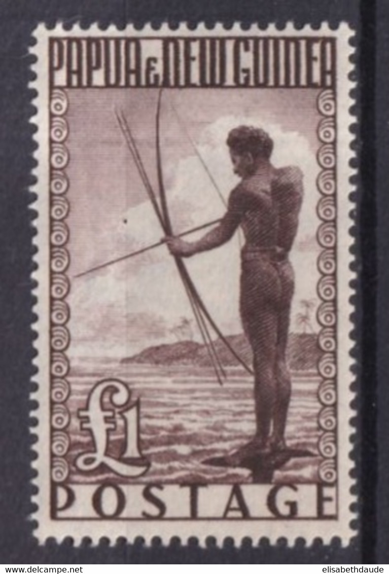 PAPUA NEW GUINEA - YVERT N° 15 ** MNH - COTE = 80 EUR. - PECHEUR à L'ARC - Papua New Guinea