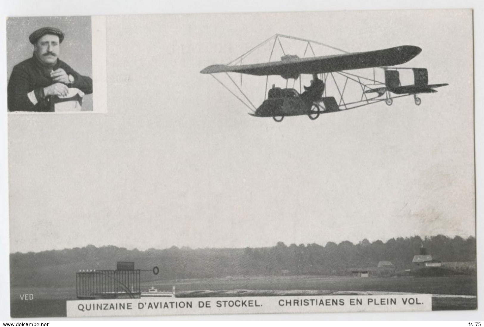 BELGIQUE - LOT DE 5 CARTES - QUINZAINE D'AVIATION DE STOCKEL - Aviadores