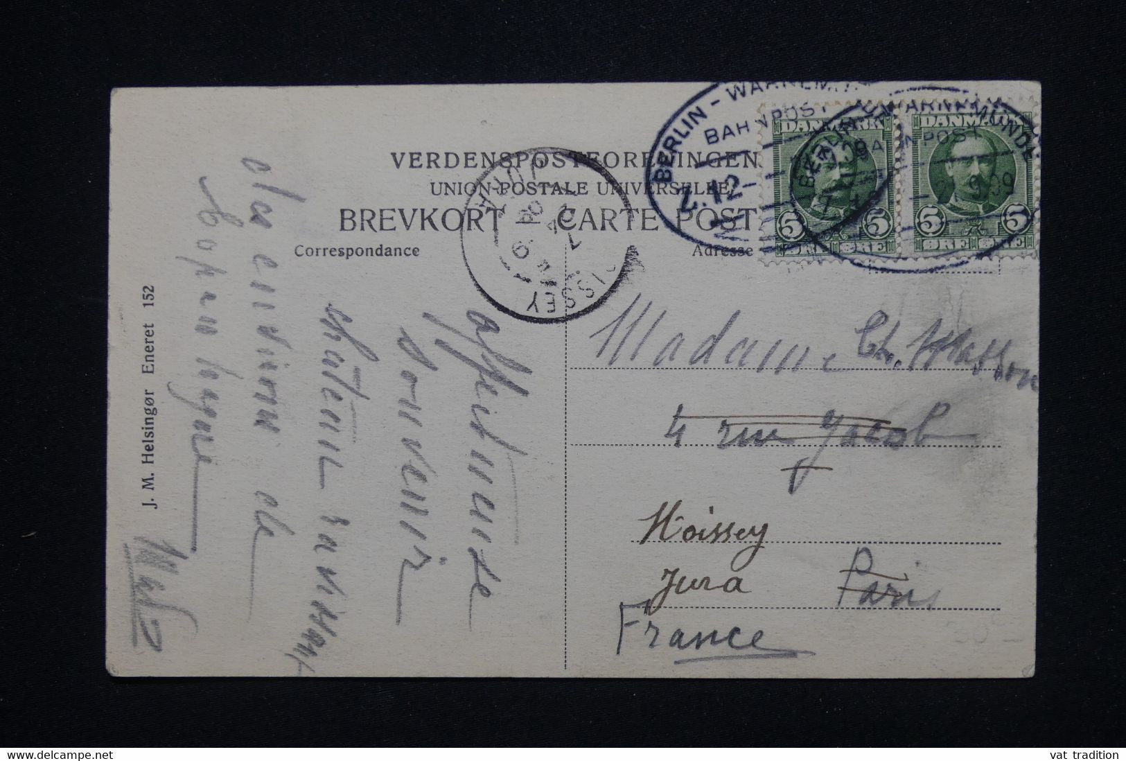 DANEMARK - Carte Postale De Kronborg Pour La France En 1909 Avec Oblitération Ambulant Allemand - L 118744 - Lettres & Documents