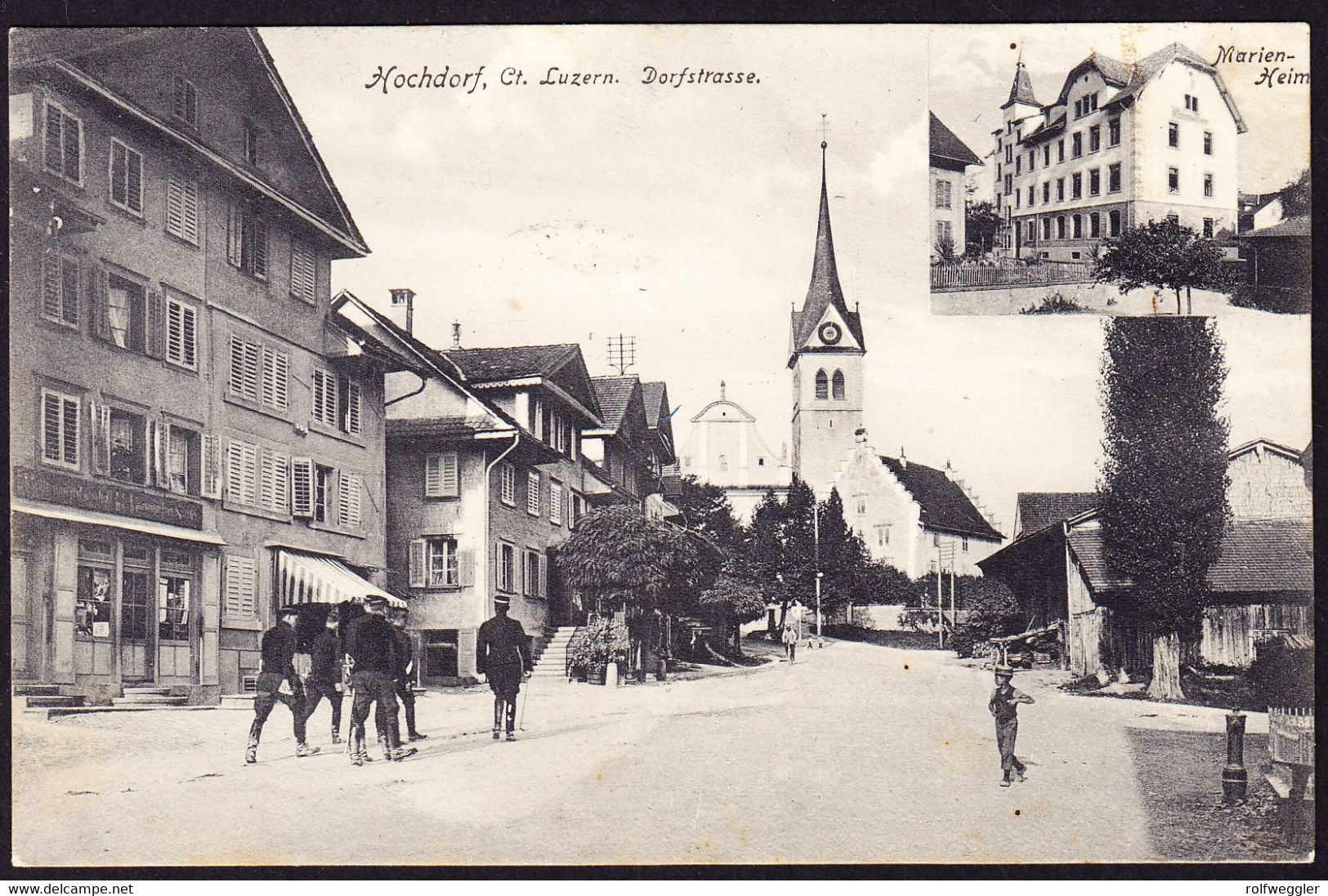 1909 Gelaufene AK Aus Hochdorf. Mit Dorfstrasse. Minim Fleckig - Hochdorf