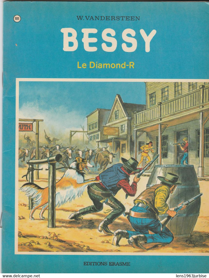 Bessy , N° 101 , Le Diamond - R  , Vandersteen , Erasme ( 1973 ) Trace Bic ( Nom ) BE - Bessy