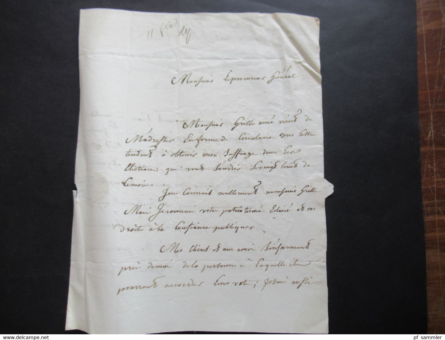 Frankreich 1830 Brief An General Jacques Charles Dubois In Angers Mit Autograph / Unterschrift / Militaria - Documents