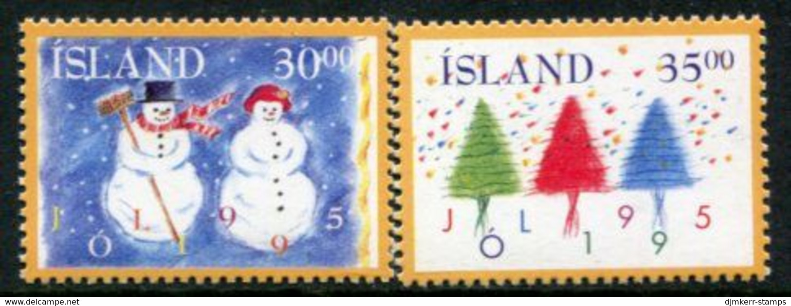 ICELAND 1995 Christmas MNH / **.  Michel 838-39 - Nuevos