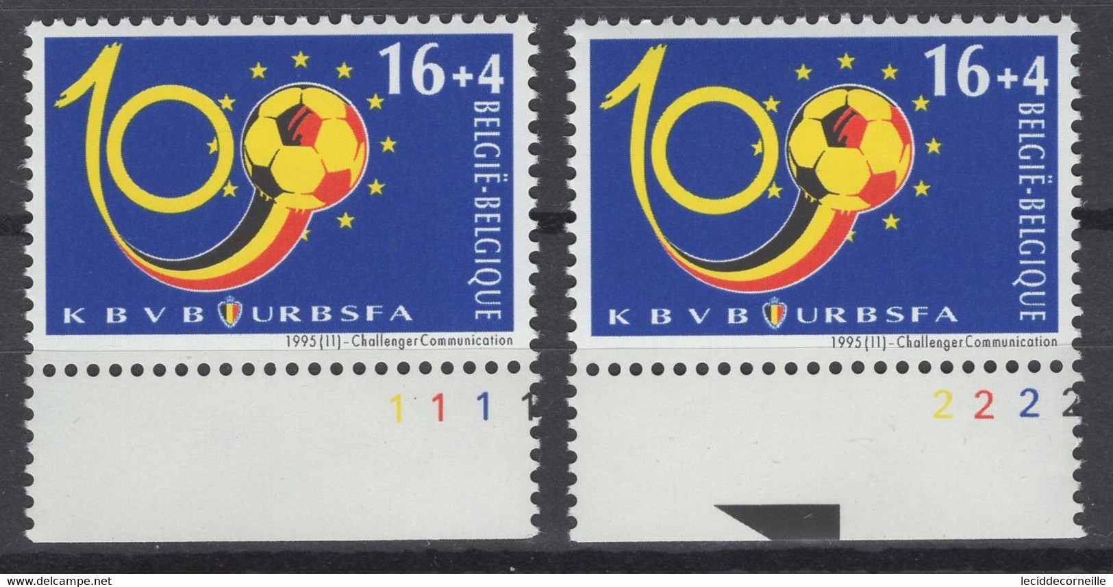 2607 N° PL1 Et PL2 Sports 100° Royale Belge Du Foot 1745 NEUFS ** - 1991-2000