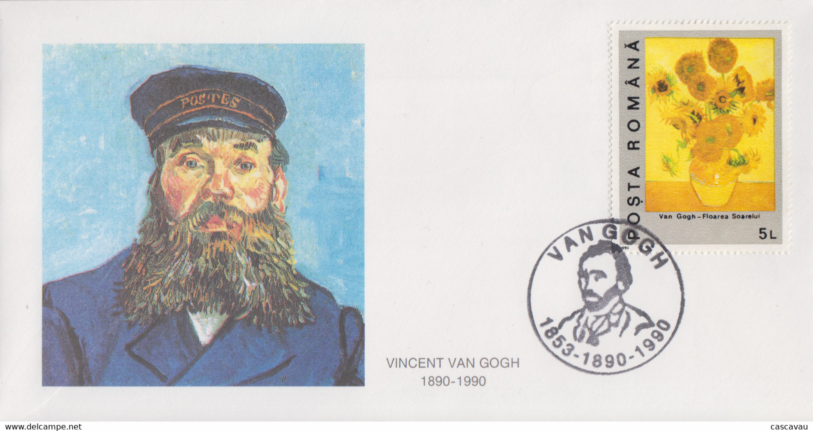 Enveloppe   ROUMANIE   Oeuvre  De   Vincent   VAN GOGH   1990 - Impressionismus