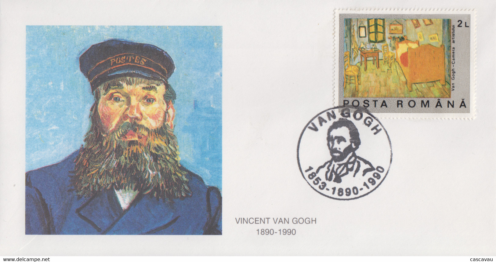 Enveloppe   ROUMANIE   Oeuvre  De   Vincent   VAN GOGH   1990 - Impressionisme
