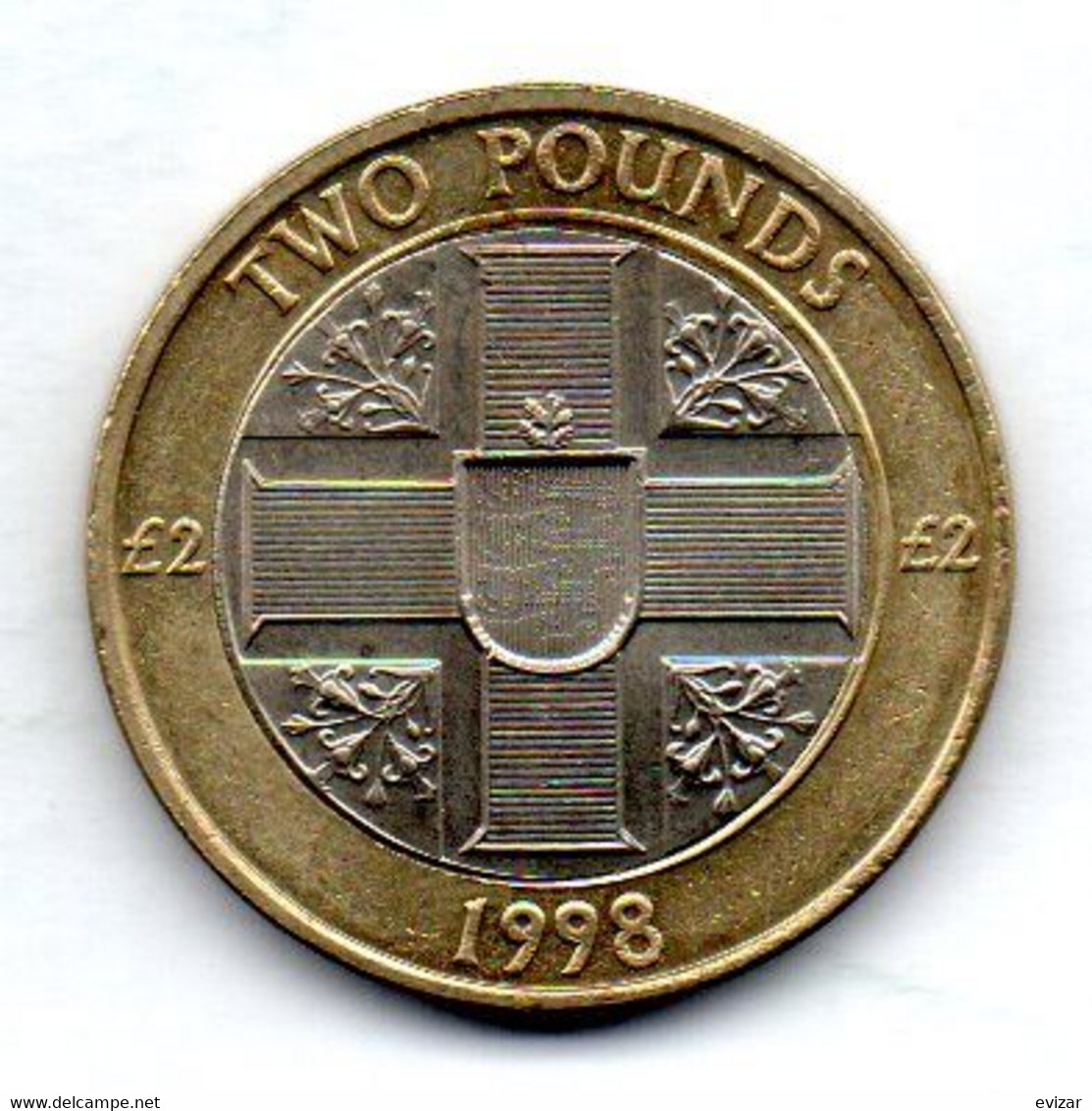 GUERNSEY, 2 Pounds, Bimetallic, Year 1998, KM #83 - Guernsey