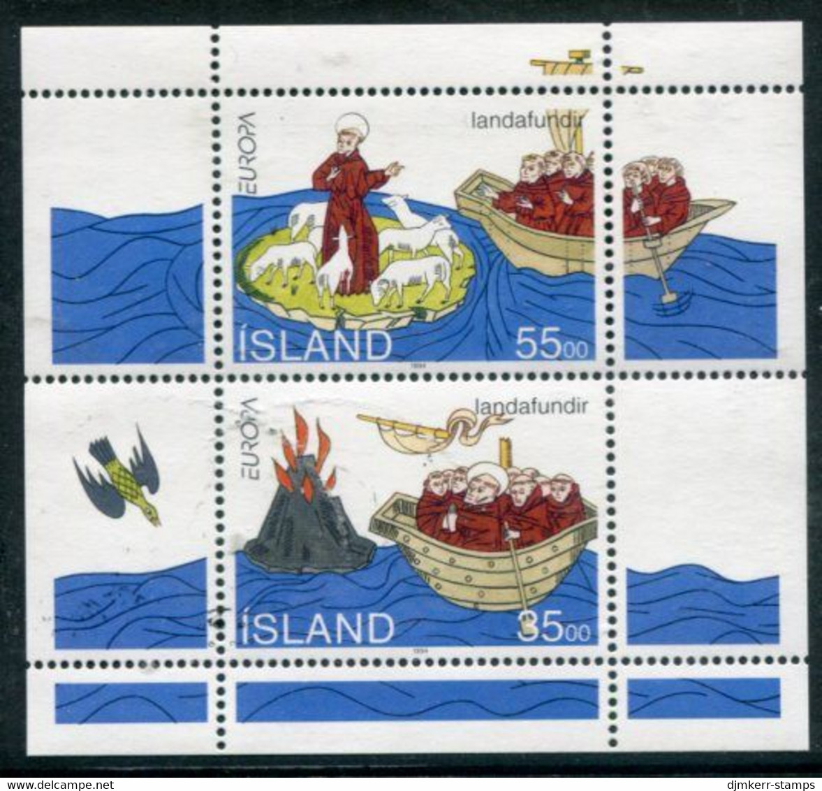 ICELAND 1994 Europa: Discover Of Iceland Block  MNH / **  Michel Block 15 - Neufs