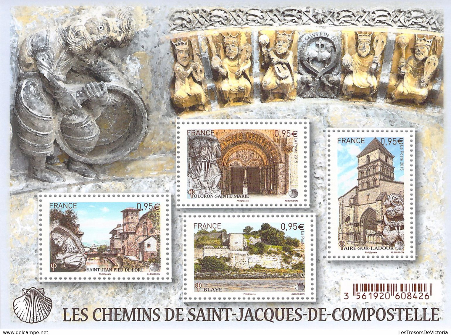 Lot De Bloc Feuillet Neuf **MNH Et Gravure De Timbres Les Chemins De St Jacques De Compostelle - Other & Unclassified