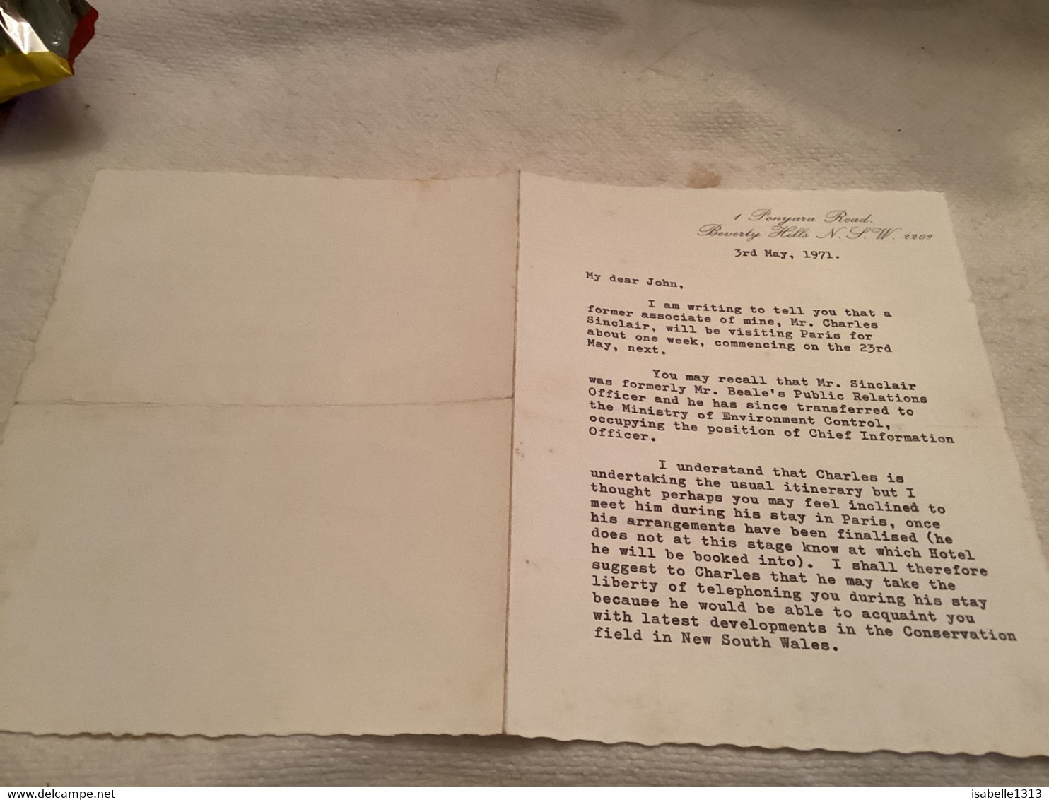 Bowerly Hills N SW. 1200 3 Mai 1971 Le Domaine De La Conservation En Nouvelle-Galles Du Sud.O Courrier En Anglais - Royaume-Uni